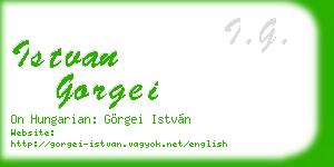 istvan gorgei business card